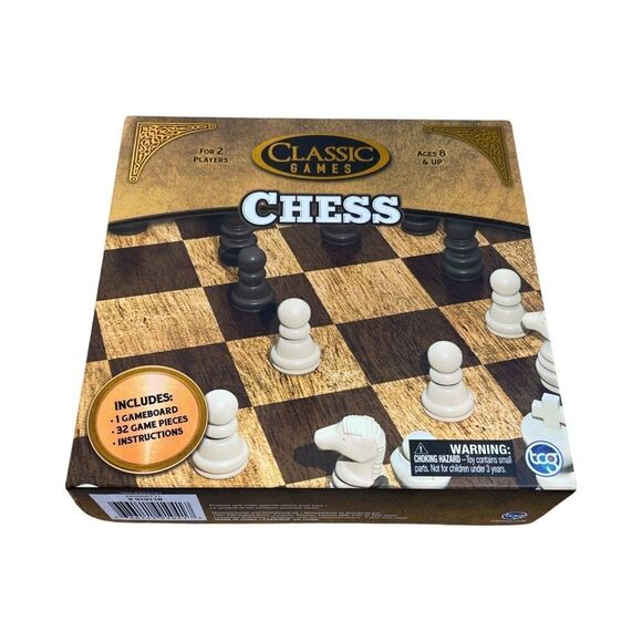 TCG Classic Games Wood Chess Set | Board & 32 Game Pieces NWT - Picture 3 of 6